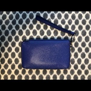 Small Indigo Wristlet with Phone Compartment!